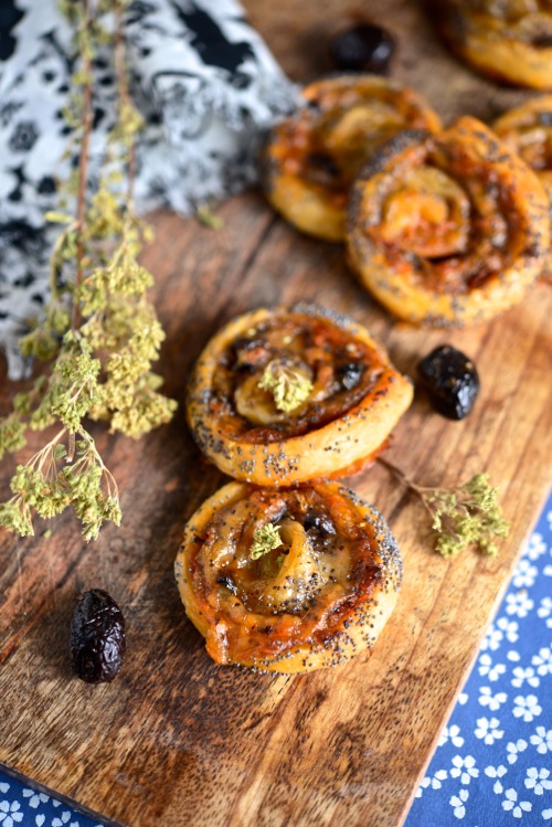 Feuilletés au confit de tomates séchée