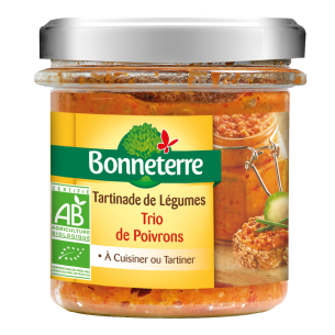 Tartinade de légumes trio de poivrons
