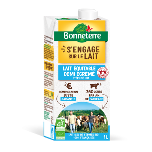Lait équitable UHT 1/2 écremé 1L